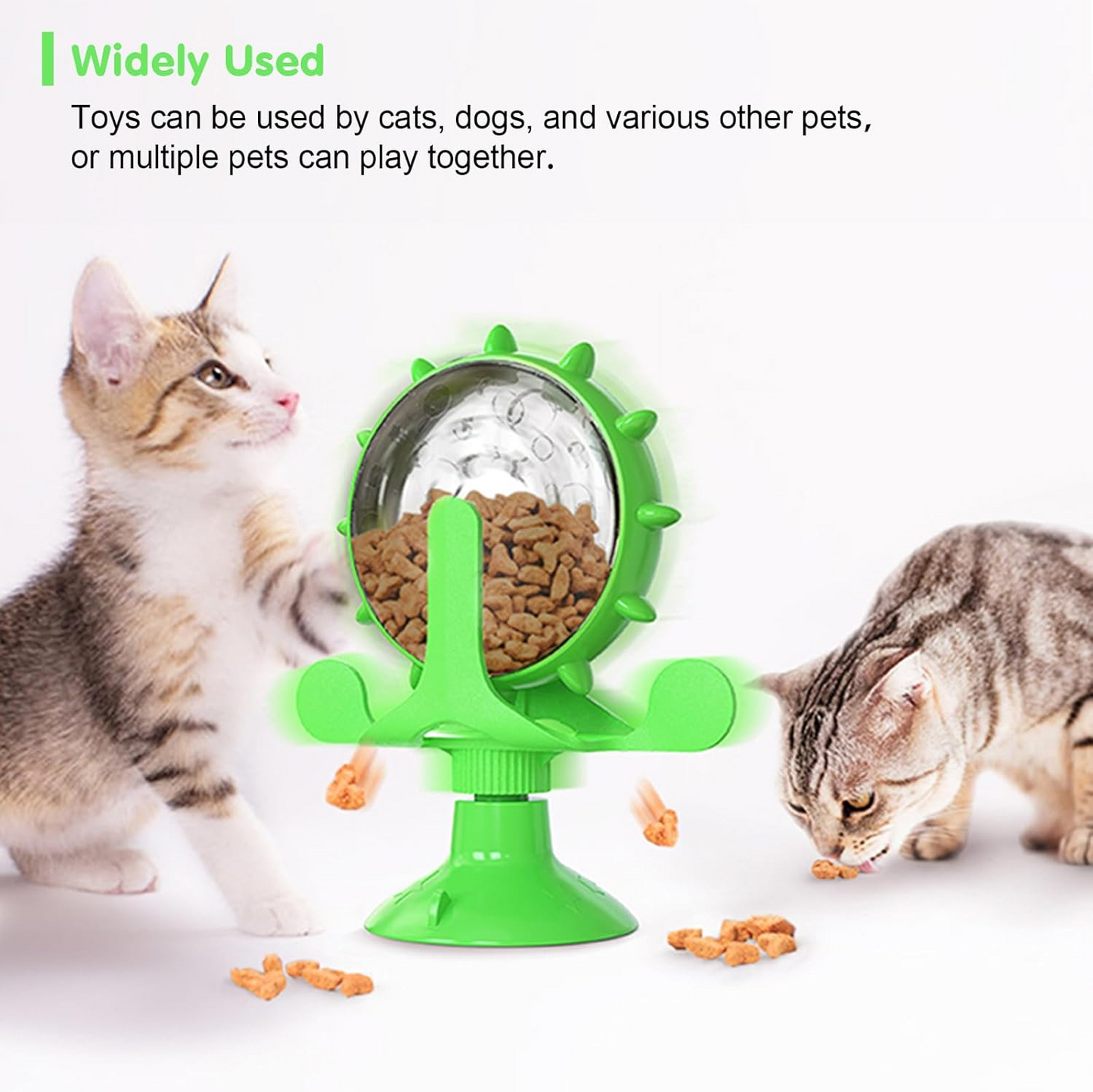 2-in-1 Rotating Interactive Roller Pet Treat Dispenser - Smart IQ Puzzle Toy & Slow Feeder