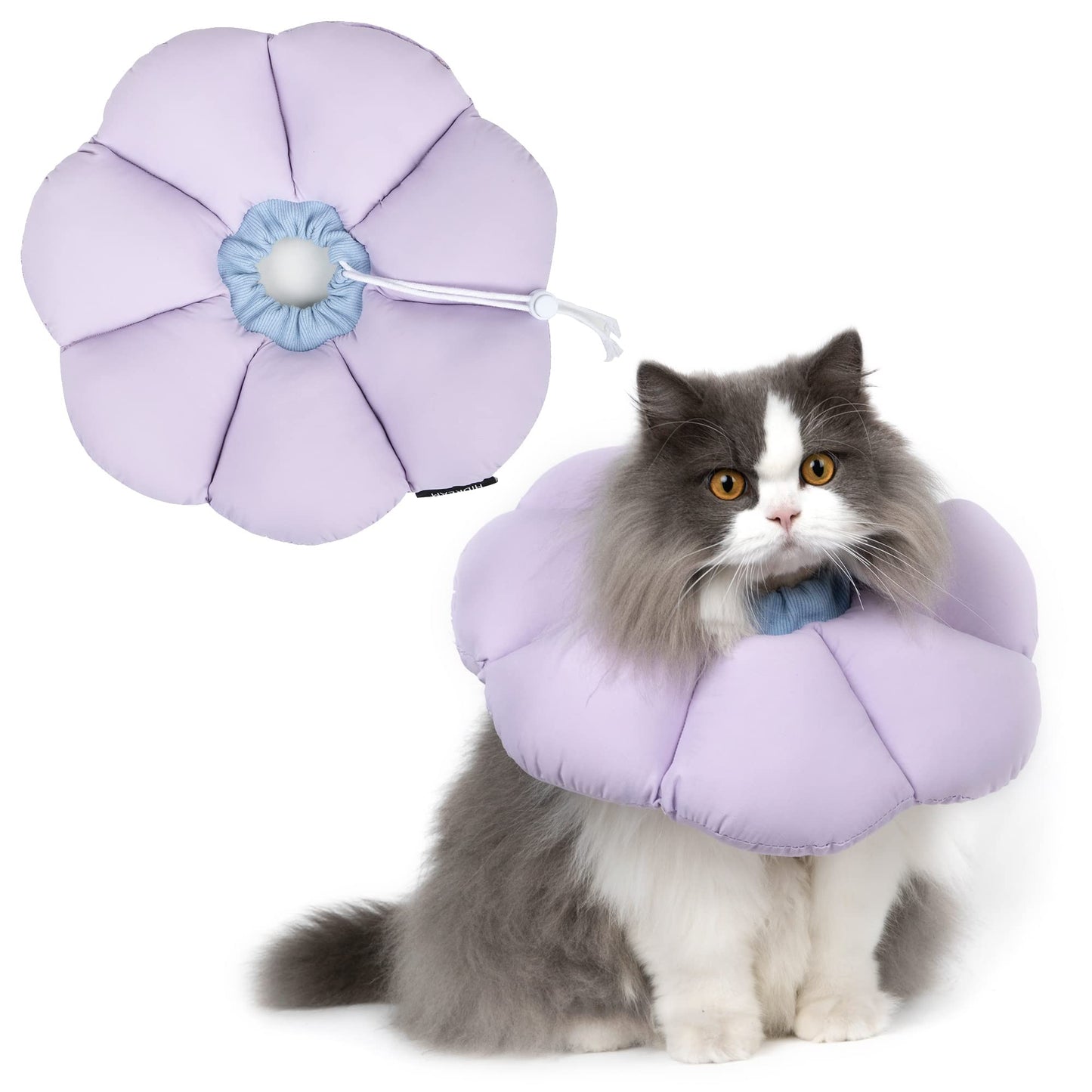 Cat Cone Collar,Cute Waterproof Cat Recovery Collar,Anti-Bite Lick Wound Healing Safety Elizabethan e Collar for Cats