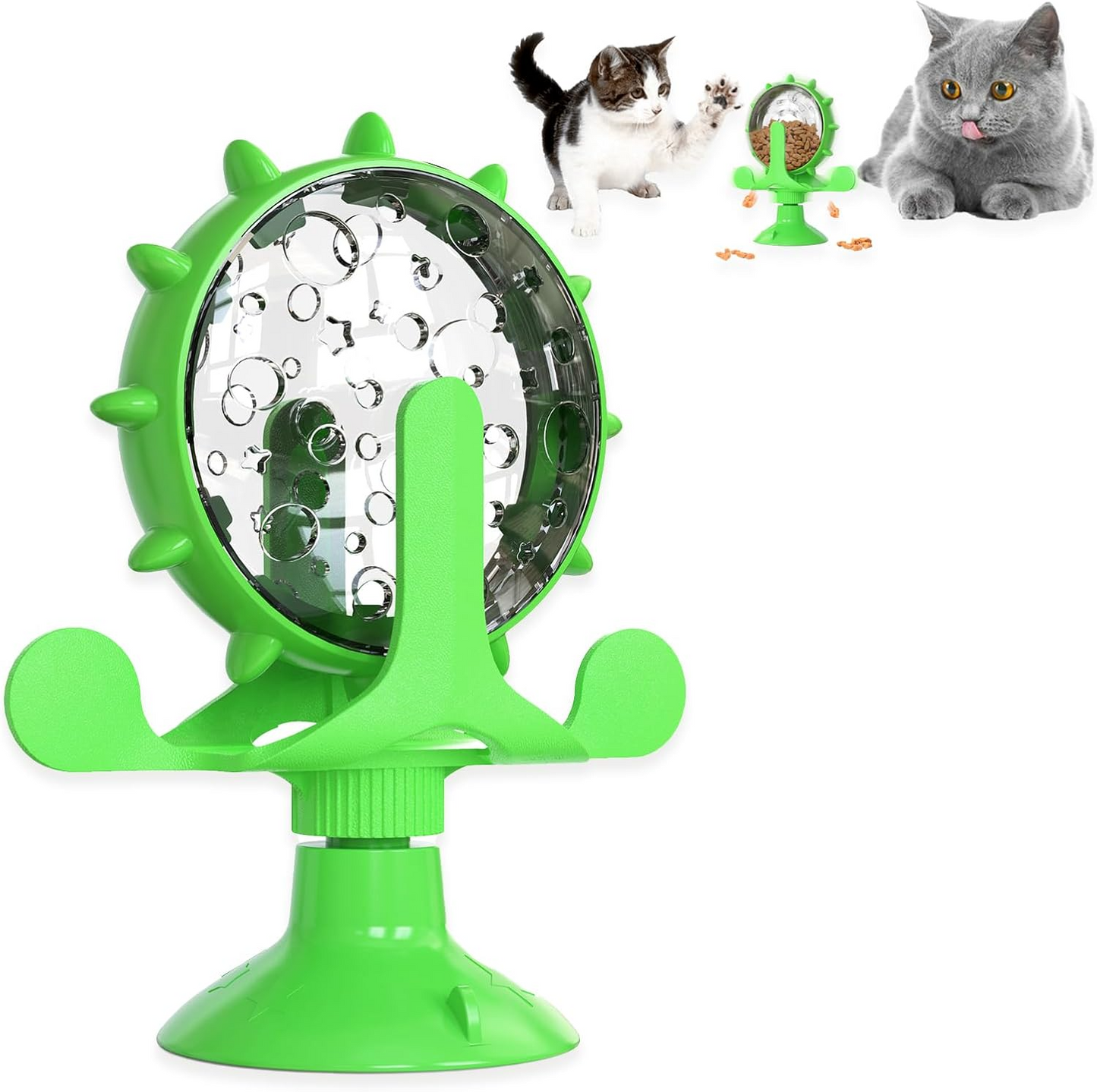 2-in-1 Rotating Interactive Roller Pet Treat Dispenser - Smart IQ Puzzle Toy & Slow Feeder