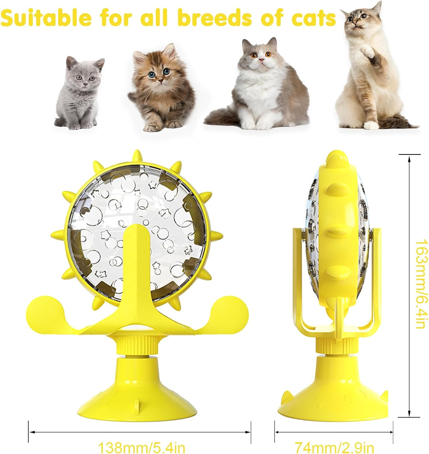 2-in-1 Rotating Interactive Roller Pet Treat Dispenser - Smart IQ Puzzle Toy & Slow Feeder