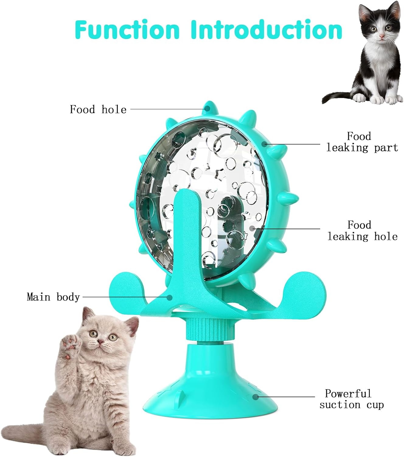 2-in-1 Rotating Interactive Roller Pet Treat Dispenser - Smart IQ Puzzle Toy & Slow Feeder