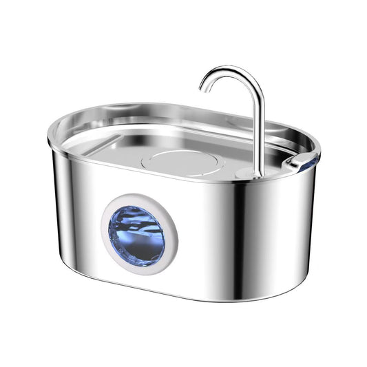Cat Water Fountain Stainless Steel: 74oz/2.2L Cat Fountain for Drinking- Automatic Dog Watering Dispenser Bowl - Pet Feeding & Watering Supplies（Runway water tap）